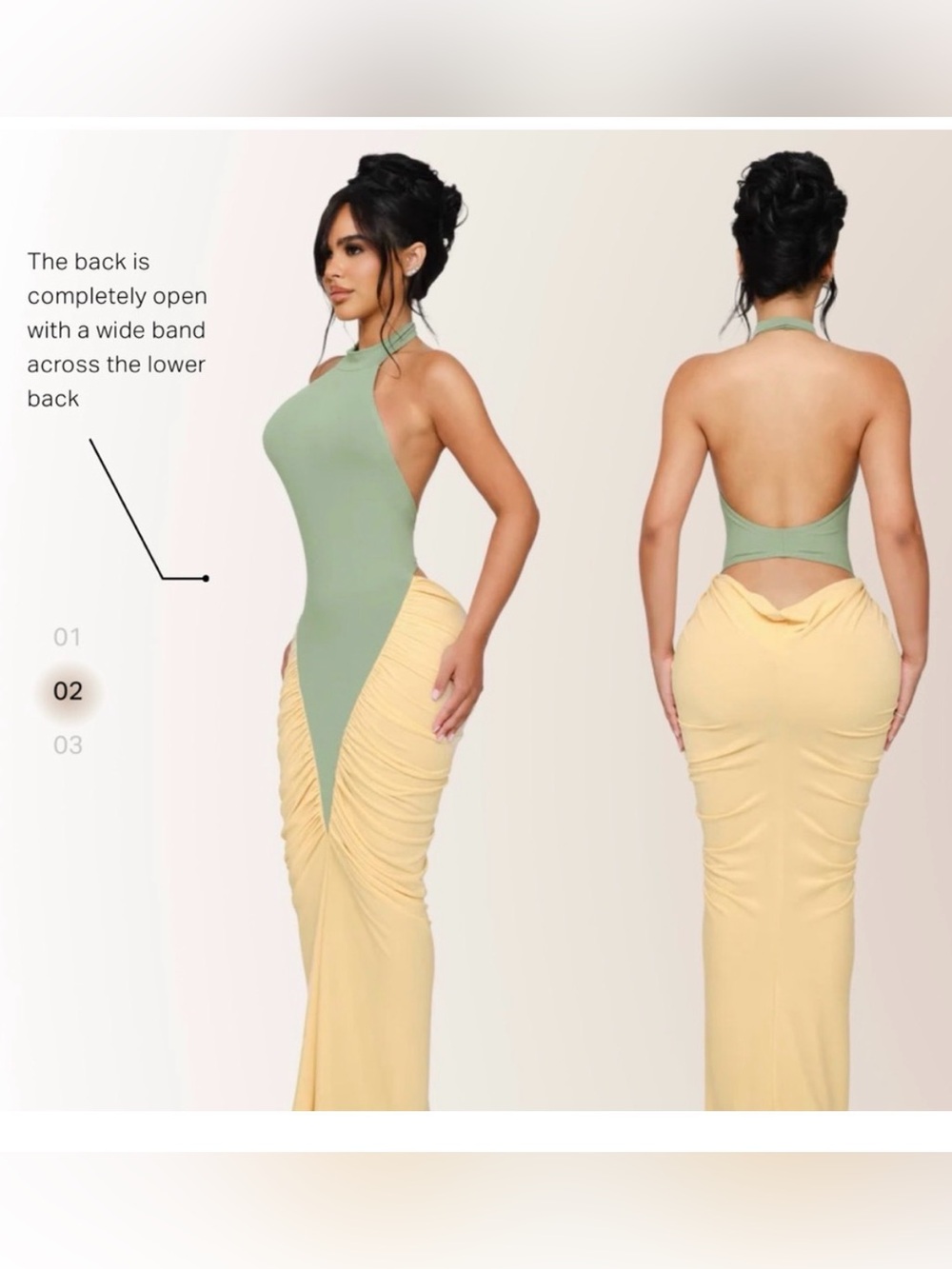 COUCOO Ora Maxi Dress – Serpent (Green/Yellow) – Size Small